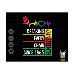 juneteenth svg, breaking every chain since 1865 svg, black history svg, juneteenth shirt svg, juneteenth heart svg, african american svg