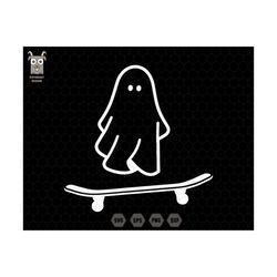 halloween skateboard svg, ghost skateboarding svg, trendy halloween svg, halloween shirt svg, ghost cute, creep it real svg, vintage ghost