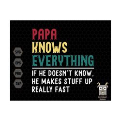papa knows everything svg, funny grandpa svg, pawpaw grandpa gift, papa svg, fathers day svg, grandfather svg, dad svg, grandpa knowledge