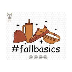 fall basics svg, stanley tumbler inspired belt bag svg, sneaker shoes svg, bougie svg, autumn svg, winter hat svg, thanksgiving svg, cricut