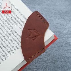 Leather Bookmark Pattern, Diy Bookmark Template, Handmade Bookmark, Leather Template Pdf, Leather Pattern, Easy Bookmark