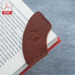 leather bookmark pattern, diy bookmark template, handmade bookmark, leather template pdf, leather pattern, easy bookmark