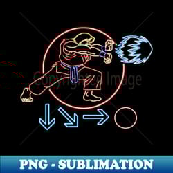 street fighter ken neon style - professional sublimation digital download - fashionable and fearless