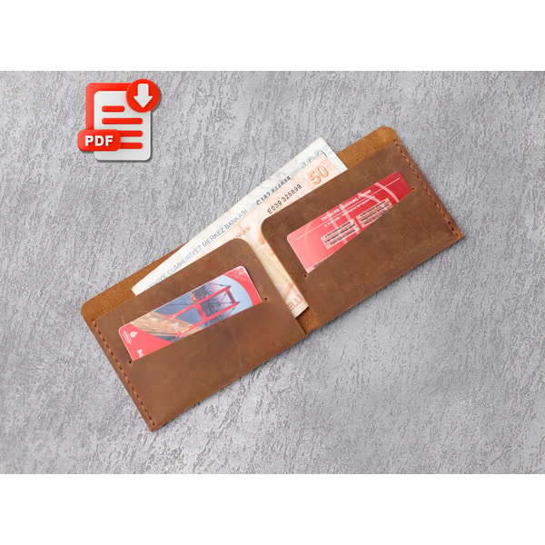 Wallet Ruler Template Slim Leather Wallet Template, Minimalist Slim Wallet, Leathe | Inspire ...