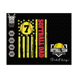 personalized softball dad svg, customized softball dad, personalized softball shirt, sport dad svg, softball svg, gift for dad, father's day