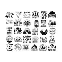 130+ camping svg bundle, camping svg, camper svg, camp life svg, camping sign svg, summer camp svg, adventure svg, campfire svg, happy camp
