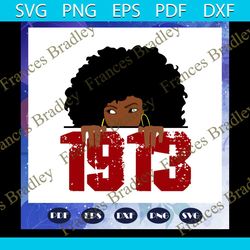 black girl 1913, delta sigma theta, sigma theta gifts,1913 svg, sigma theta svg, theta sigma shirt, sigma sorority svg,