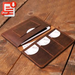 long wallet pattern, business wallet pdf, long wallet template, long wallet pattern, leather wallet pdf