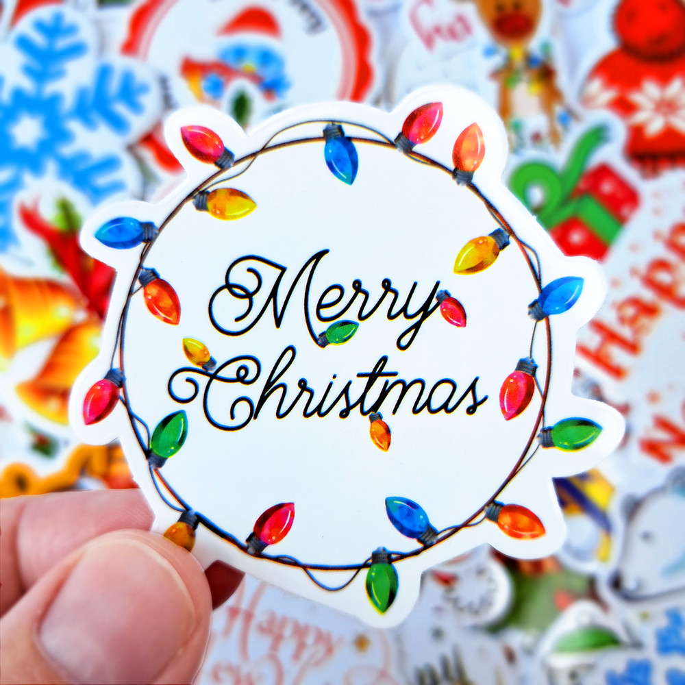ChristmasHolidayStickersSantaClausStickersHappyNewYearStickersSnowmanStickersDecorative