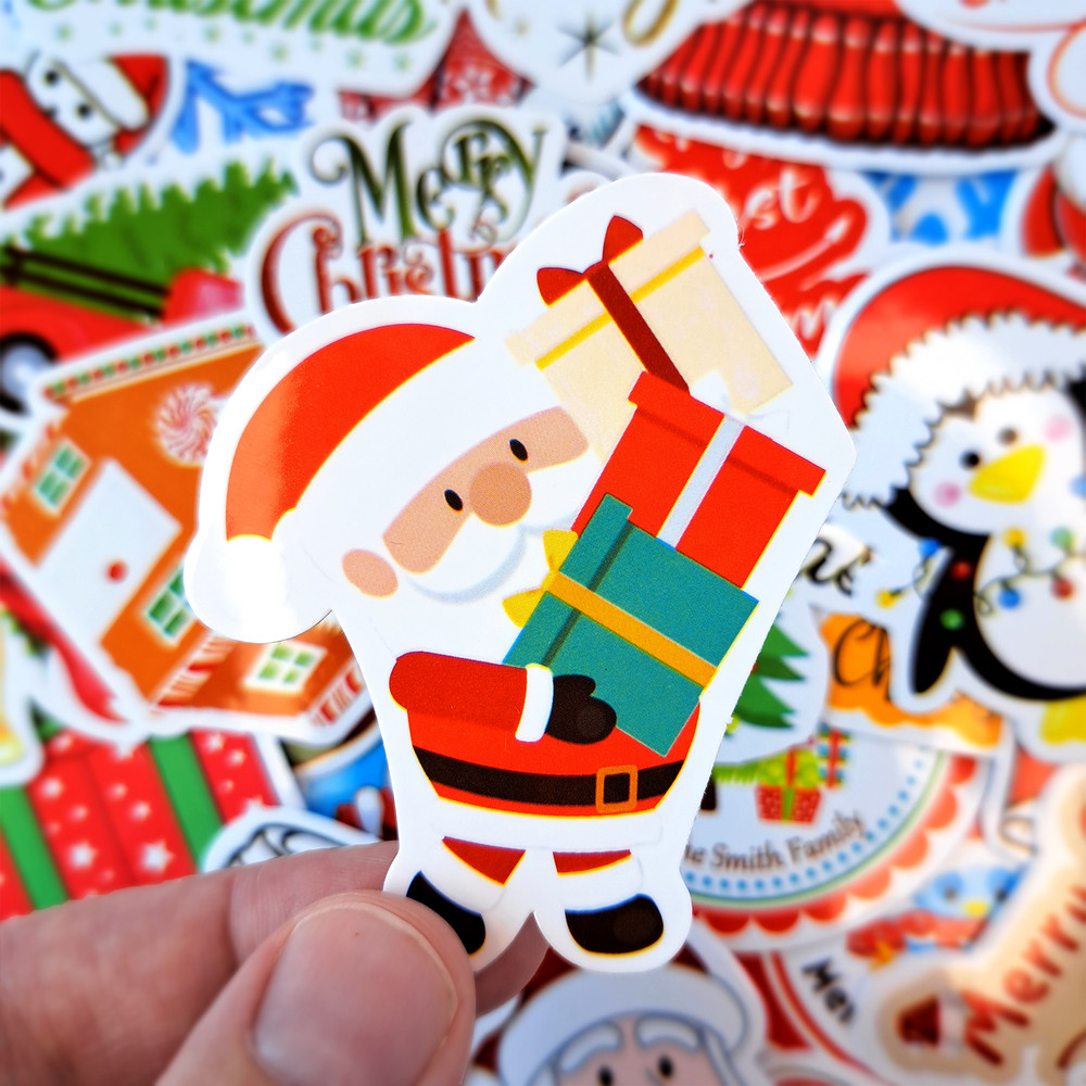 ChristmasHolidayStickersSantaClausStickersHappyNewYearStickersSnowmanStickersDecorative