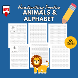 abc alphabet handwriting workbook for kids | 26 printable trace the alphabet worksheets | letter tracing for preschooler