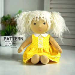 Waldorf doll pattern with collar