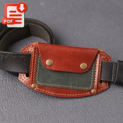 DIY Leather Belt Wallet, Pattern For Wallet, Pattern Belt Wallet, Leather Wallet Sewing, Wallet Template Pdf