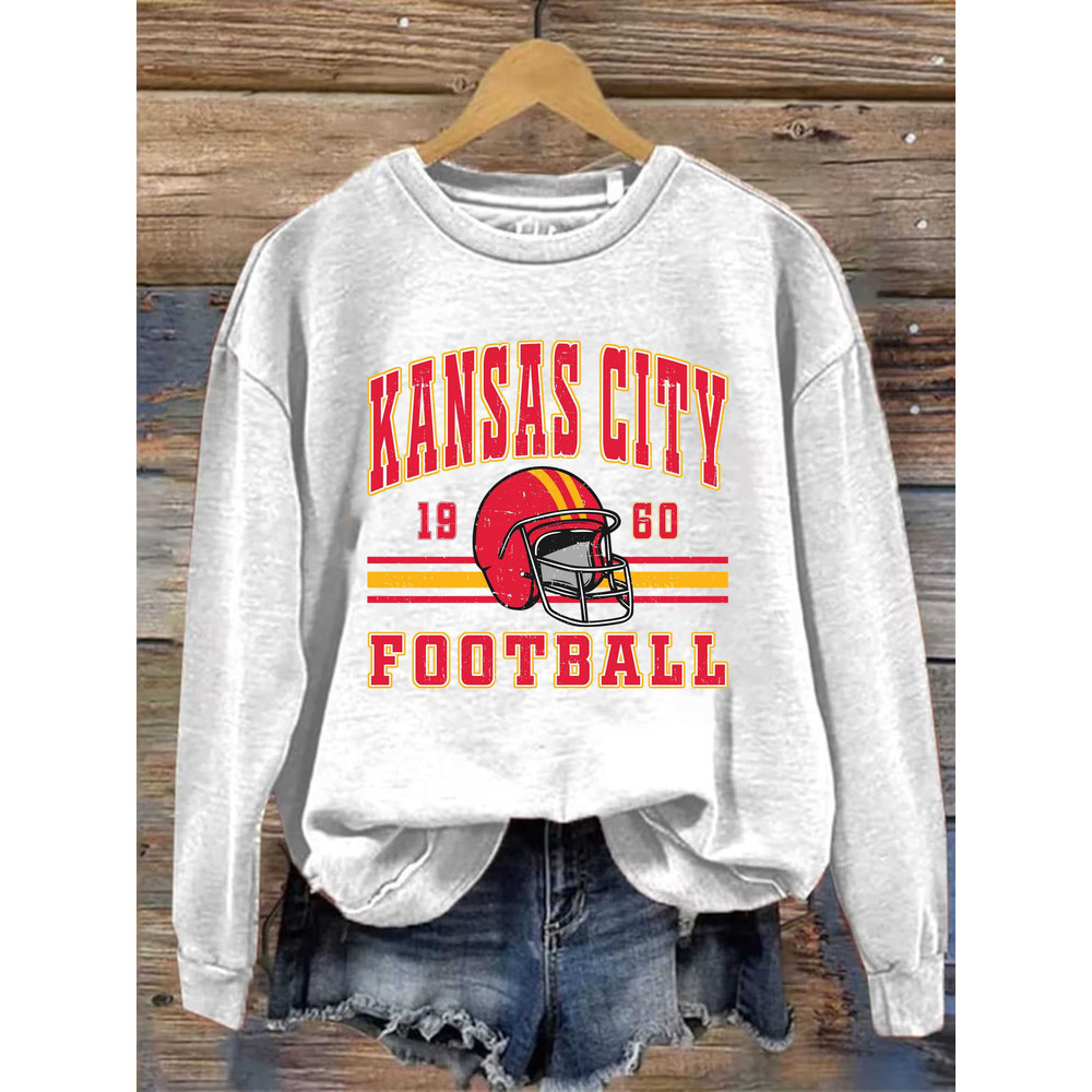 Vintage Kansas City Football Sweatshirt Vintage Style Kansas City Football Crewneck Sweatshirt Kansas City Sweatshirt Sunday Football.jpg