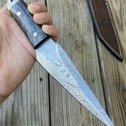 custom handmade hand forged damascus steel hunting dagger knife fix blade knife