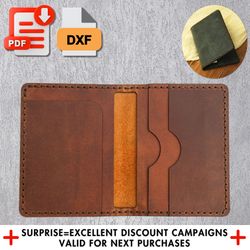 pattern leather wallet, pattern ideal for front pocket, leather template, bifold wallet pdf, slim leather wallet