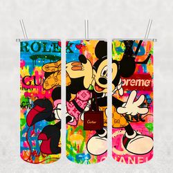 mickey fashion luxury tumbler 20oz skinny png, fashion tumbler png, fashion 20oz skinny tumbler, instant download