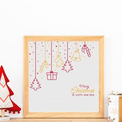Christmas Cross stitch pattern PDF, Merry Christmas ribbon Cross Stitch, Cute Winter Embroidery Digital Pattern PDF