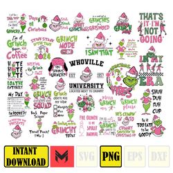 retro pink christmas svg bundle, grinc bundle svg, christmas svg, merry christmas svg,funny christmas svg