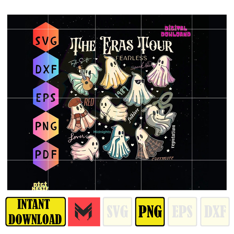 The Eras Tour Ghost, Halloween Taylor Swift Shirt,Taylor Ghost Eras , Swiftie Fan Shirt, Speak Now PNG For Shirt, Instant Download.jpg