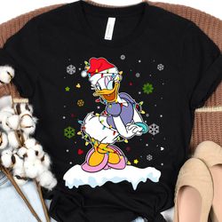 disney daisy duck christmas disney snow funny merry christmas shirt, disneyland matching christmas group shirts, christm