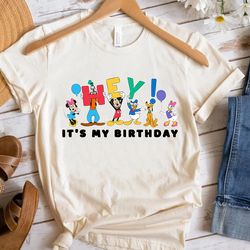 mickey and friedns its my birthday disney shirt, disneyland family vacation trip, wdw matching shirts, magic kingdom out
