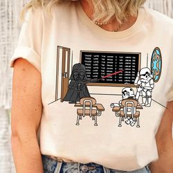 star wars darth vader those were the droids classroom doodle shirt, star wars celebration, galaxys edge, disneyland fami