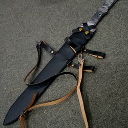 beautiful custom handmade d2 tool steel micarta with steel bolster