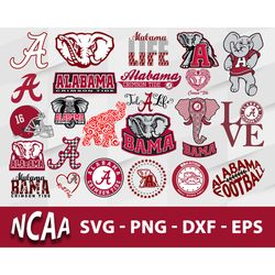 alabama crimson tide svg bundle, alabama crimson tide svg, sport svg, ncaa svg, png, dxf, eps digital file.