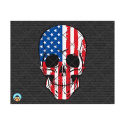 skull american flag svg, usa flag, patriotic skull, skull flag svg, 4th july, american skull svg, dxf, cricut, silhouette, cut file