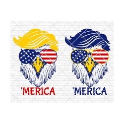 merica svg, trump merica eagle svg, trump 2020 svg, trump hair style, donald trump eagle, trump sunglasses, 4th of july, election 2020