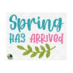 spring has arrived svg, spring svg, easter svg, spring design for shirts, spring quotes, spring cut files, cricut, silhouette, png