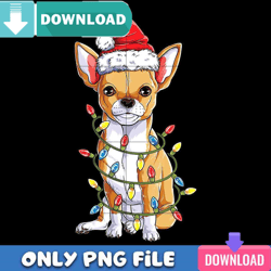 chihuahua santa png perfect sublimation design download
