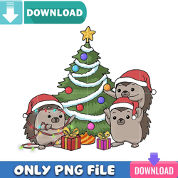 christmas hedgehog gifts png best files design download