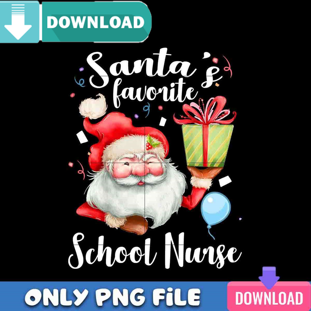 Santa's Favorite School Nurse Gifts Png Best Files Design.jpg