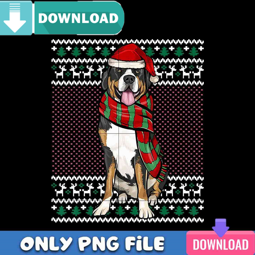 Xmas Greater Swiss Mountain Dog Png Best Files Design.jpg