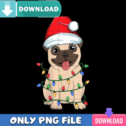 pug christmas tree light png perfect files design download