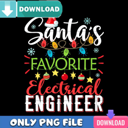 santa favorite electrical engineer png perfect sublimation design download