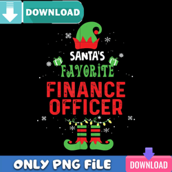 santa favorite finance officer png perfect sublimation design