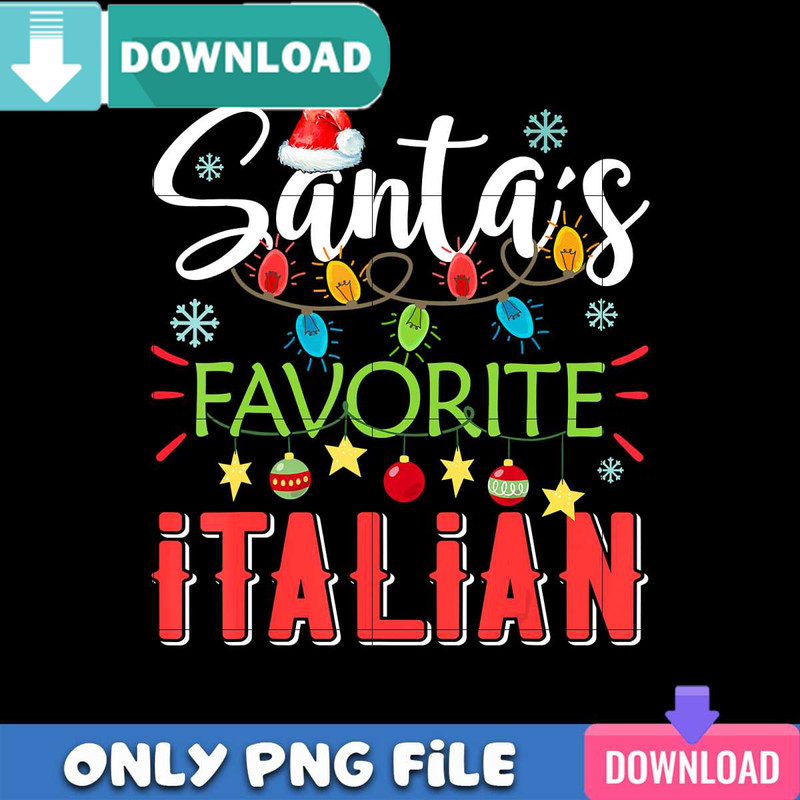 Santa Favorite Italian PNG Perfect Sublimation Design Download.jpg