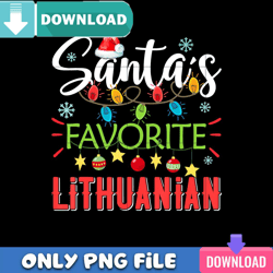 santa favorite lithuanian png perfect sublimation design download