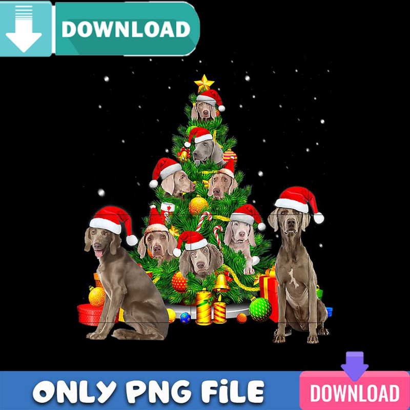 Weimaraner Santa PNG Perfect Files Design Download.jpg