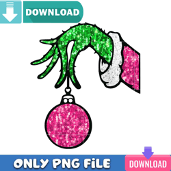 grinch holding ball pink png best files design download