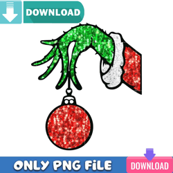 grinch holding ball red png best files design download