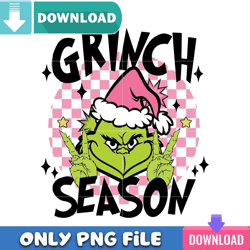 pink grinchmas season png perfect sublimation design download