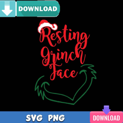 Resting Grinch Face SVG Best Files for Cricut Svgtrending