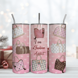 luxury skinny tumbler, luxury tumbler 20oz, designer tumbler, fashionista gift, tumbler coffee, tumbler gift
