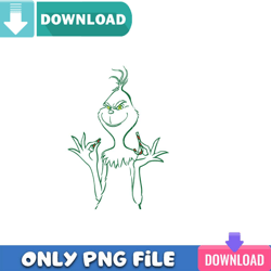 grinch outline svg best files for cricut design download