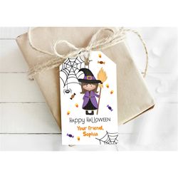 editable halloween treat tags, halloween witch favor tags, halloween ghost party favor tag, halloween favor tag, spooky