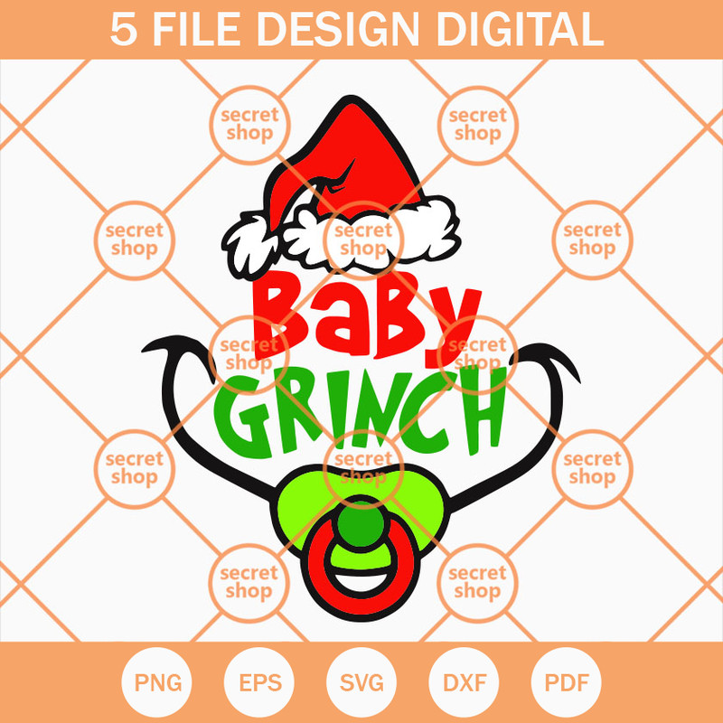 Baby Grinch SVG, The Grinch SVG, Christmas SVG, Grinch Face SVG - SVG Secret Shop.jpg
